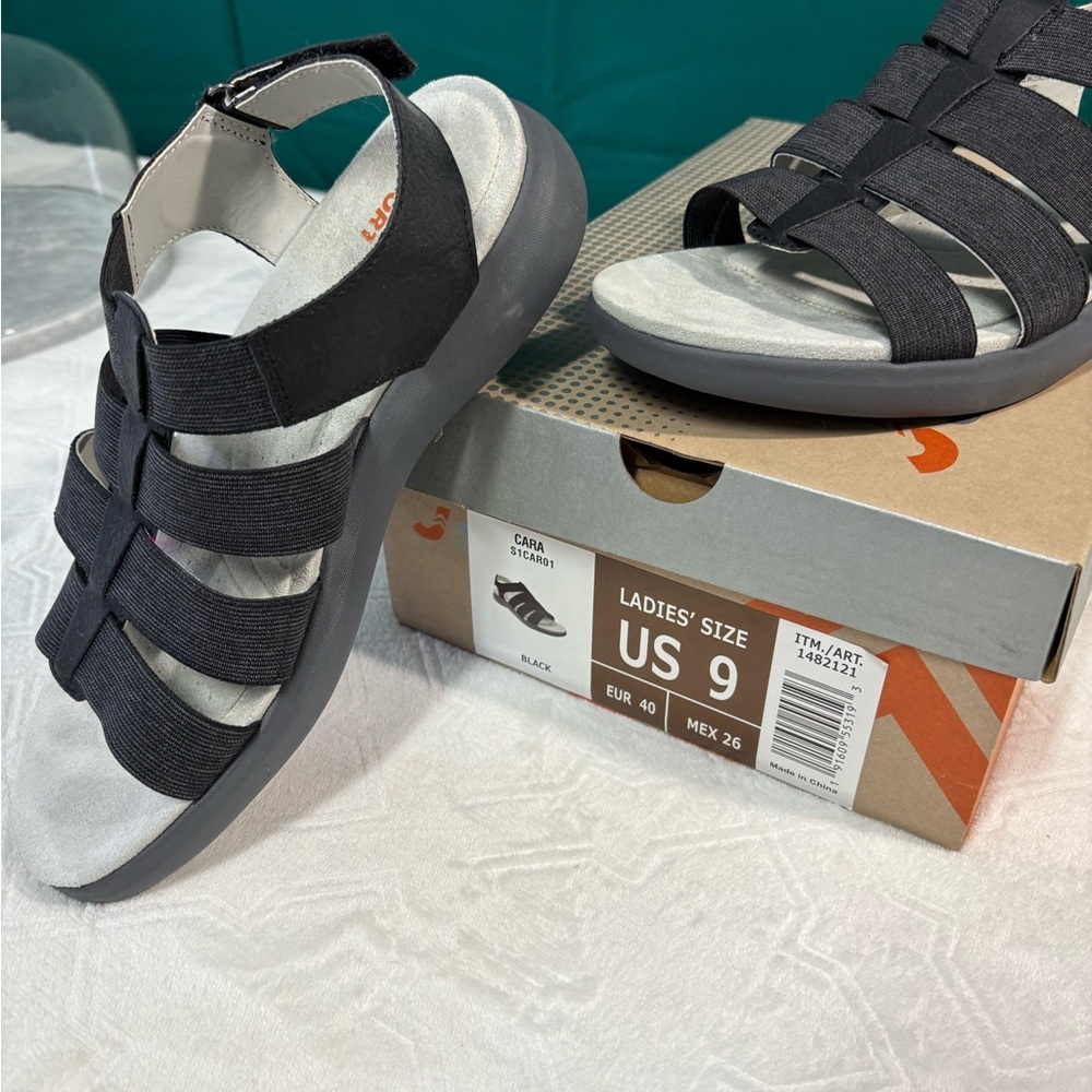 JSport by Jambu Black Sandals